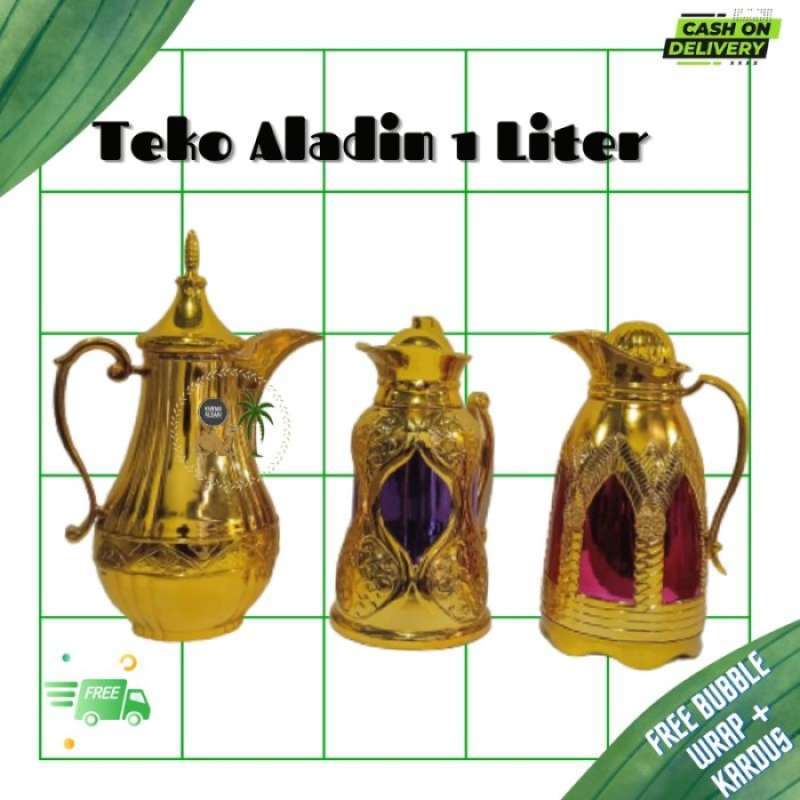 Promo Teko Aladin 1 Liter / Termos Arab Emas / VACUUM FLASK ARAB Diskon