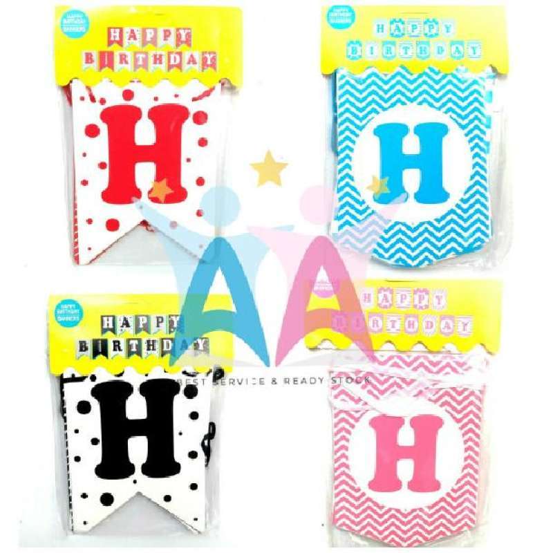 Jual Bunting Flags HAPPY BIRTHDAY SEGILIMA Banner Bendera Kertas