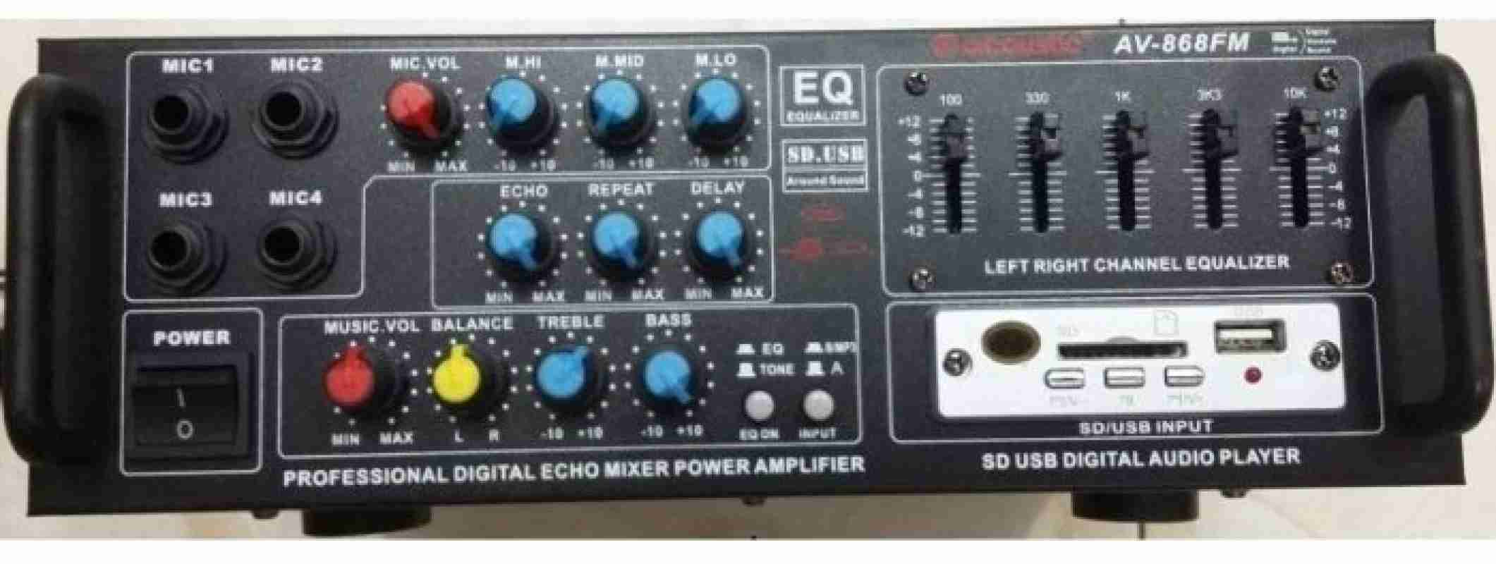 Jual Acoustic AV868FM Professional Digital Echo Mixer Power Amplifier