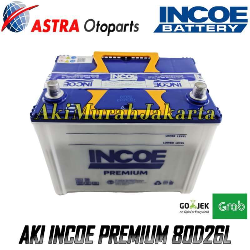 Jual Aki Mobil Isuzu D max INCOE PREMIUM 80D26L Aki Basah 12V / 70Ah di