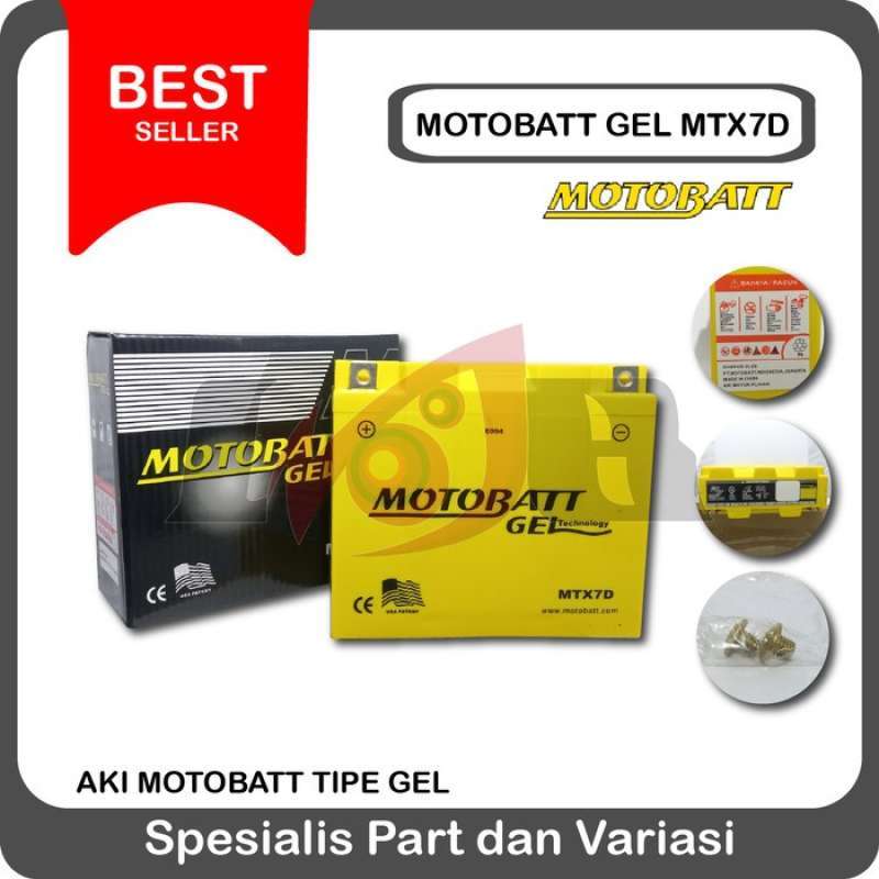 Promo Accu Motobatt Gel MTX7D GM7B-4B 7Ah Aki Ter Nouvo Scorpio Tossa