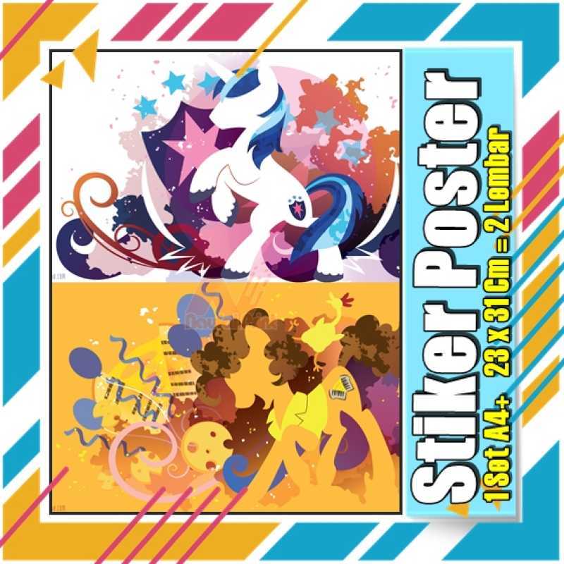 Mlp Postrer Jual Poster + Stiker My Little Pony A4 + Animasi Kartun Acara Tv Kertas ...