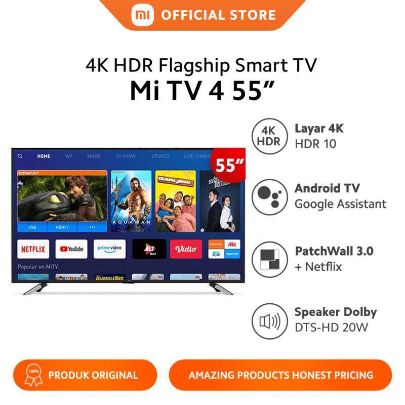 Jual Xiaomi Mi Led 4 Android Tv - Hitam [55 Inch] Unit Only -- Seluruh ...