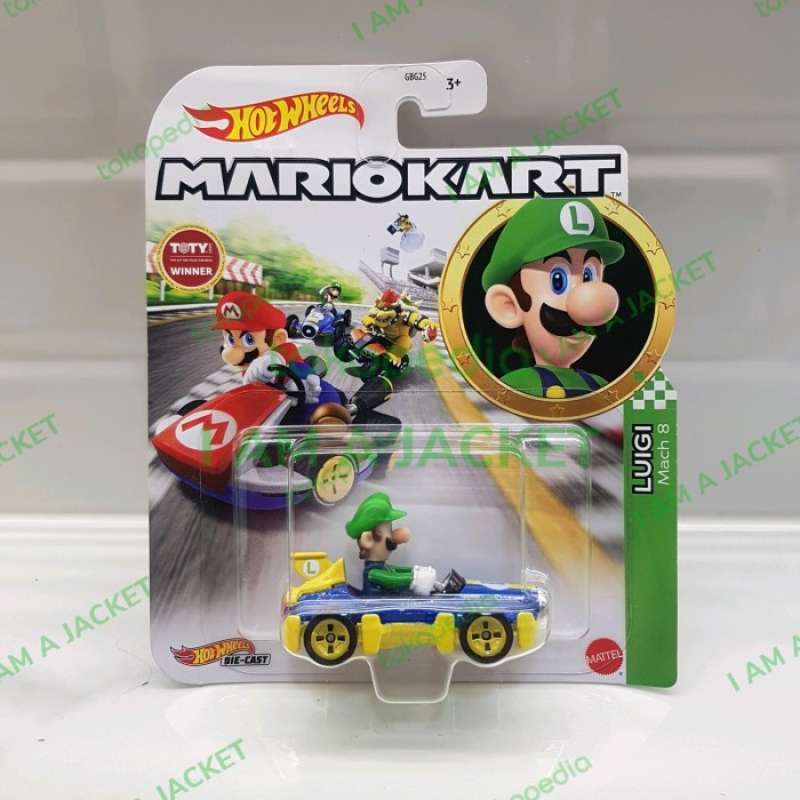 Jual Hot Wheels Mario Kart Luigi Mach 8 Hotwheels Mariokart Hw Ori