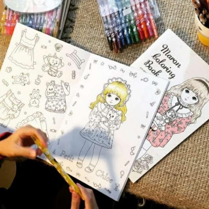 Jual Buku Mewarnai Anak Bongkar Pasang Coloring Book Paper Doll Korea