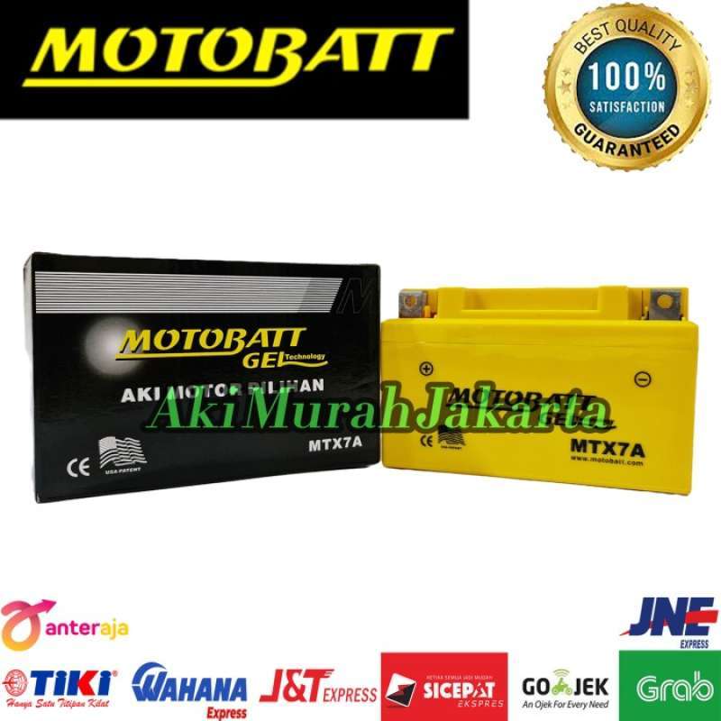 Promo Aki Motor Kymco Matic Mtx7A Motobatt Quadflex 12V / 7Ah Aki Gel