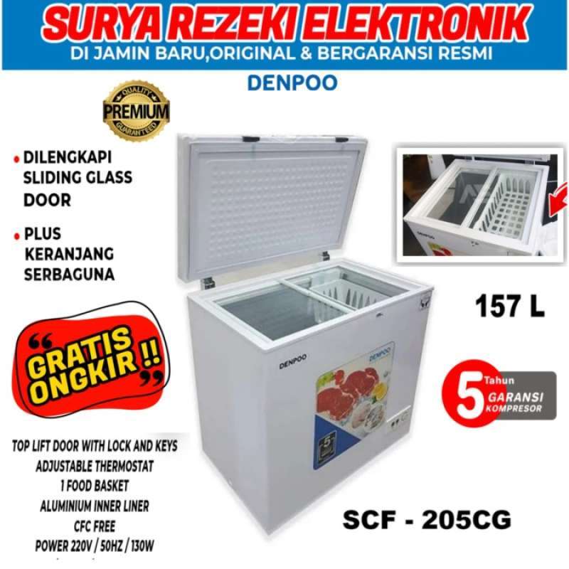 Promo Denooo Chest Freezer Scf 205 Kapasitas 157 Liter Diskon 23 di