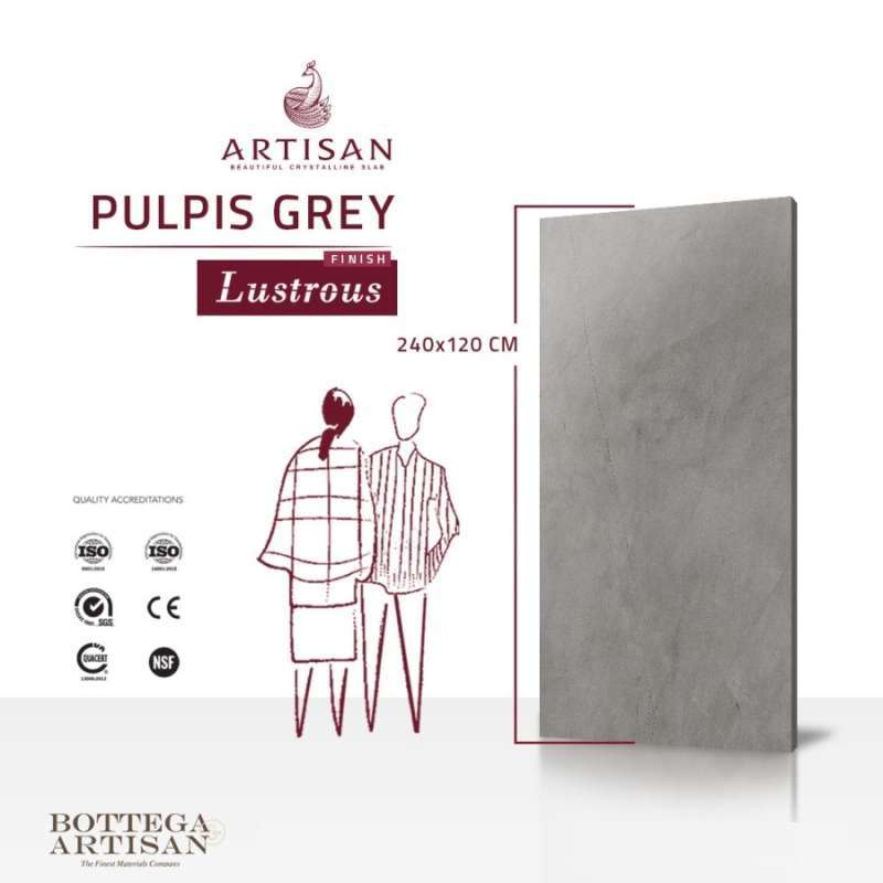 Jual Granit Lamina Slab Artisan Pulpis Grey Lustrous 120x240 Di Seller ...