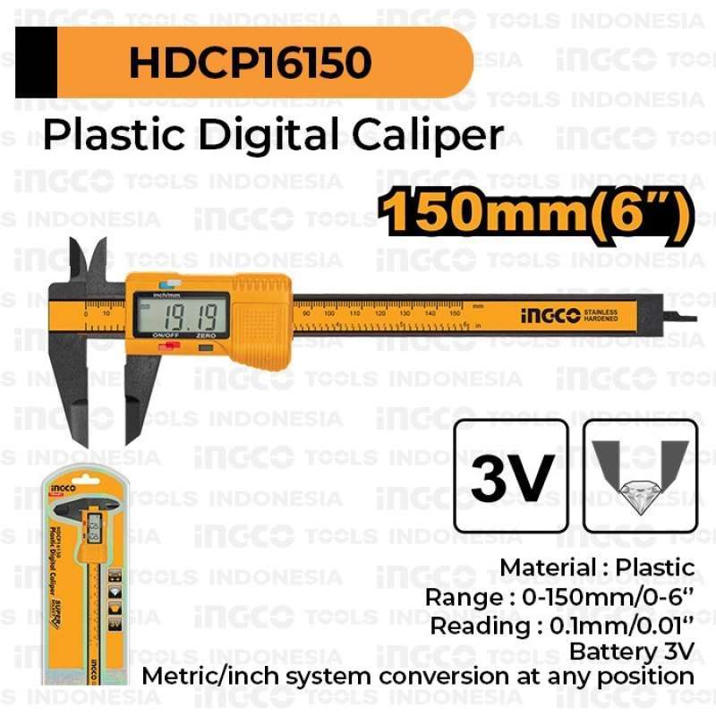 Jual Digital Vernier Caliper 6 Inch INGCO HDCP16150 Sigmat Jangka
