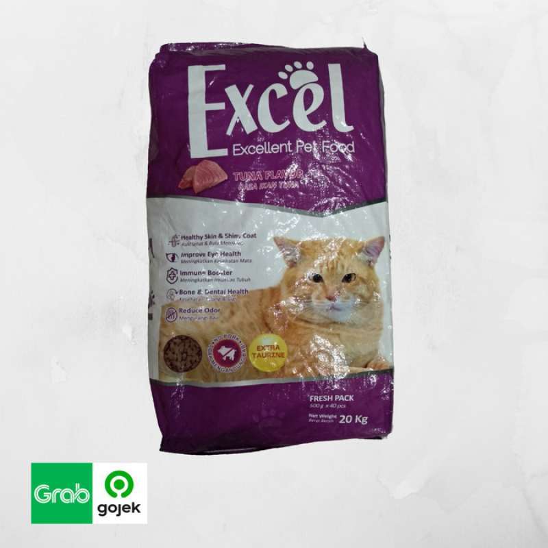 Promo Excel Cat Food Tuna 20kg -bentuk Ikan Diskon 23% Di Seller Sumber ...