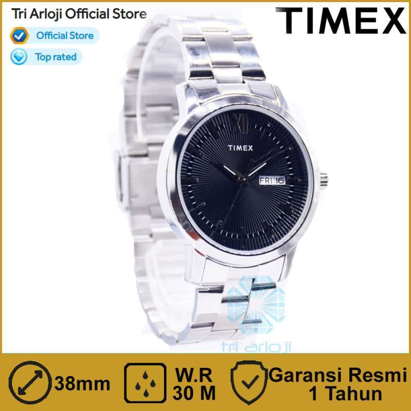 Promo TIMEX TW00NTD54E Classic Jam Tangan Pria Analog Silver Stainless