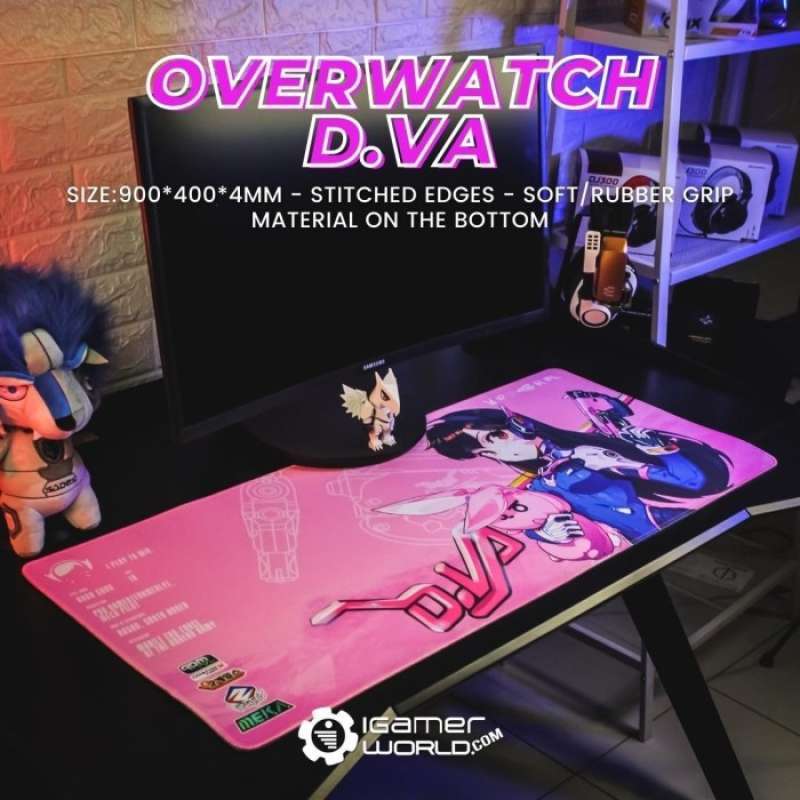 Promo D.VA Overwatch Deskmat XL Gaming Mousepad Diskon 23% di Seller ...