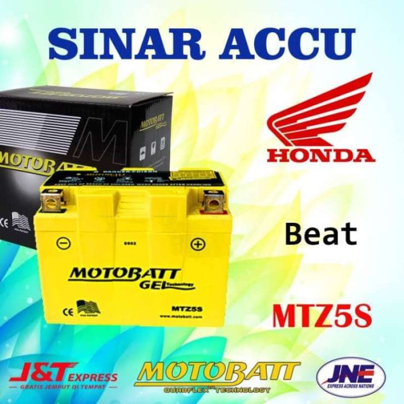Promo Aki Motor Honda Beat Motobatt Mtz5S Aki Kering Diskon 17% di