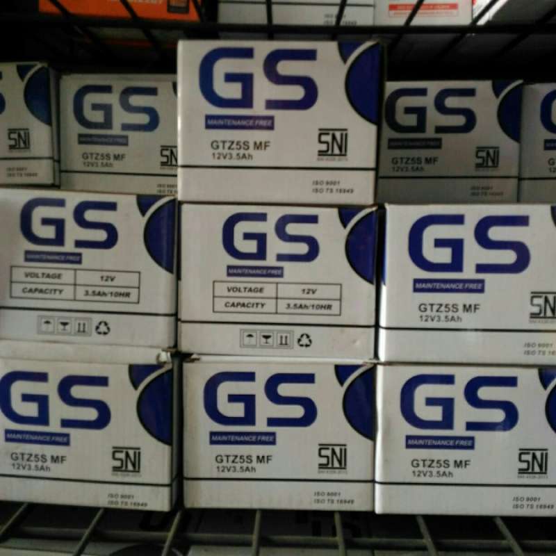 Promo Aki Kering Gs Gtz5S Aki Motor Supra X 125, Vario Old, Beat Diskon