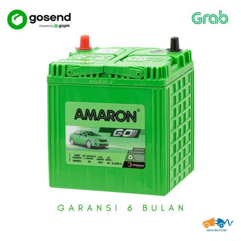 Jual Aki Mobil Honda Brio AMARON GO NS40ZL Accu Kering 38B20L (35Ah) di