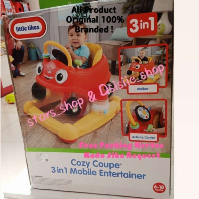 Promo Little Tikes Cozy Coupe 3 In 1 Mobile Entertainer Original