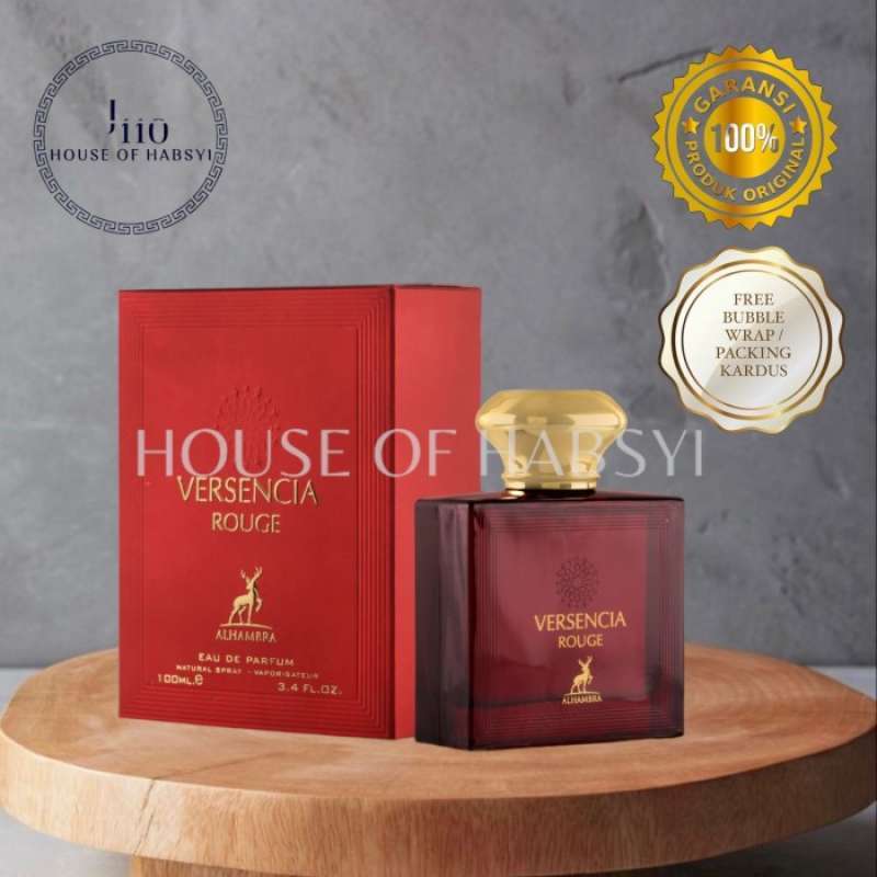 Promo Parfum Versencia Rouge By Maison Alhambra EDP 100 Ml Perfume perfume-lattafa-24-carat-white-gold-100-ml