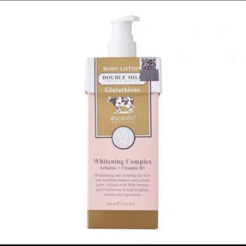 Promo (KARDUS REJECT) Scentio Body Lotion Double Milk Glutathione