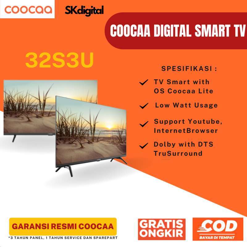 Jual COOCAA 32 inch Digital Smart TV (Model : Coocaa 32S3U) di Seller ...