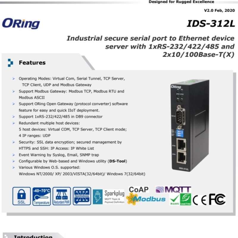 Promo Serial Device Server Rs-232/Rs-422/Rs-485 To Ethernet 2 Port ...