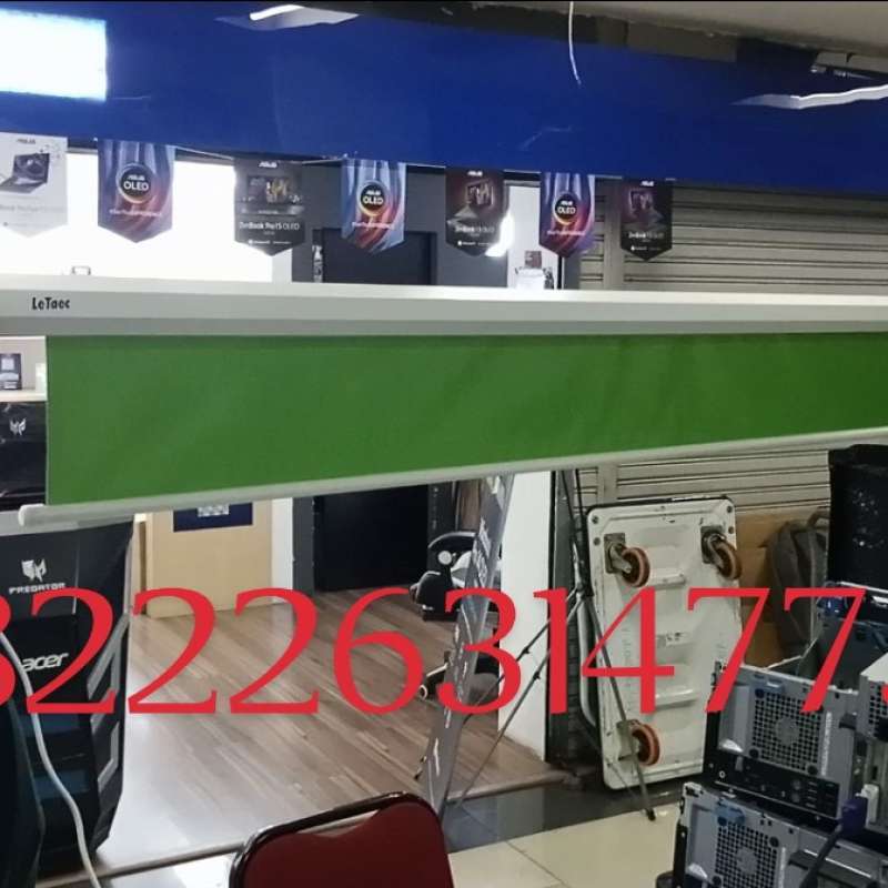 Promo Layar Green Screen Motorized 244Cm X 244Cm Diskon 1 di Seller