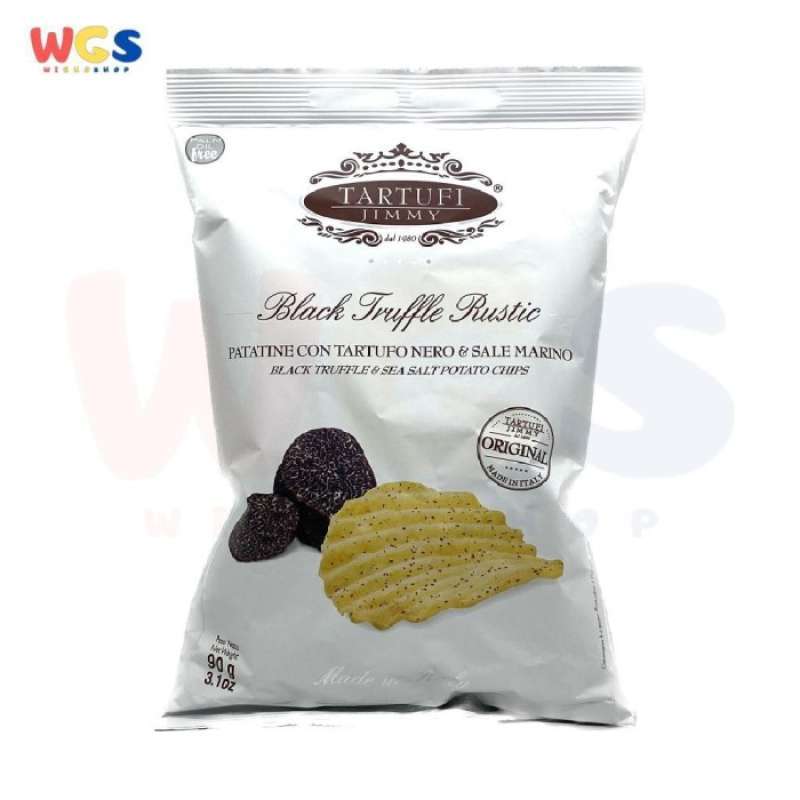 Jual Tartufi Jimmy Black Truffle & Sea Salt Potato Chips 90g di Seller Sampora, Kab