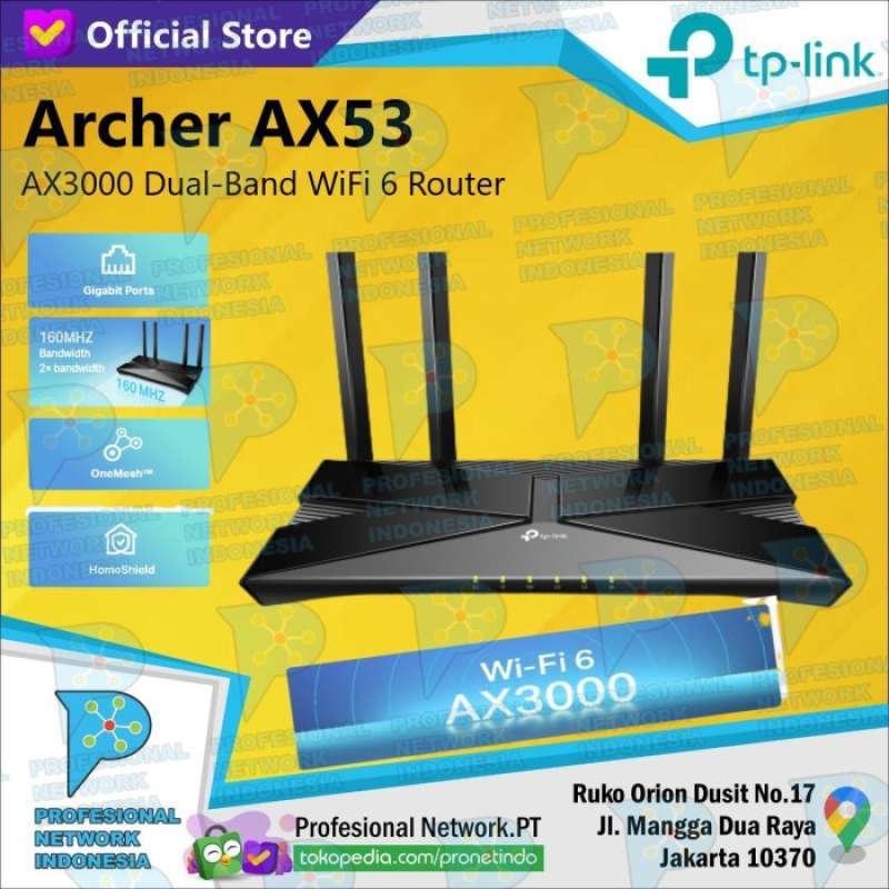 Jual Tp-Link Archer Ax53 Ax3000 Dual Band Gigabit Wireless Wifi 6 ...