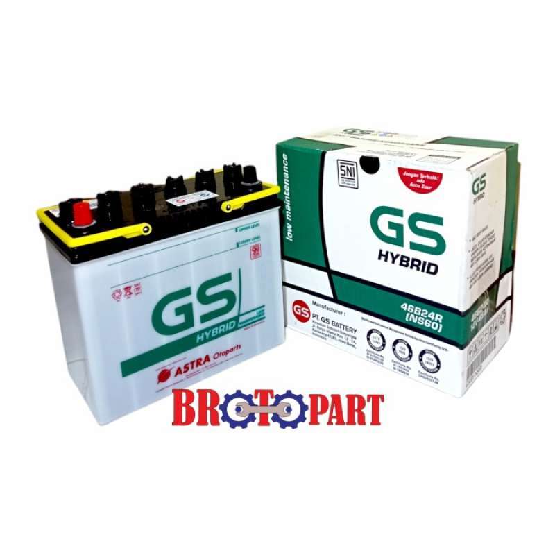 Promo Aki mobil GS ASTRA Hybrid NS60 45Ah Accu siap pakai Diskon 20% di