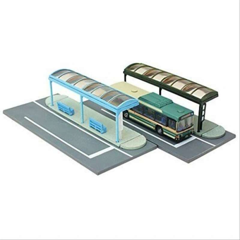 TomyTEC Arrêt De Bus 324102 - Accessoire Maquette Avec Bases, Pièces Et Autocollants