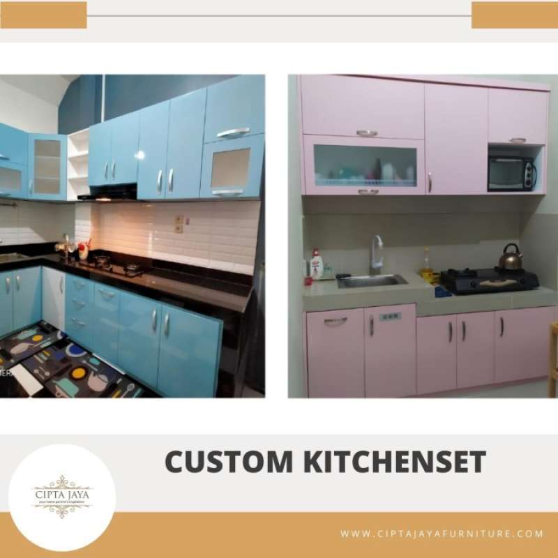 Jual Kitchen Set HPL / Kitchen Set Custom / Rak Piring Pintu / Lemari