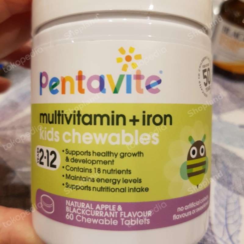 Promo Pentavite Multivitamin + Iron Kids Chewables 60 Tablets 212Years