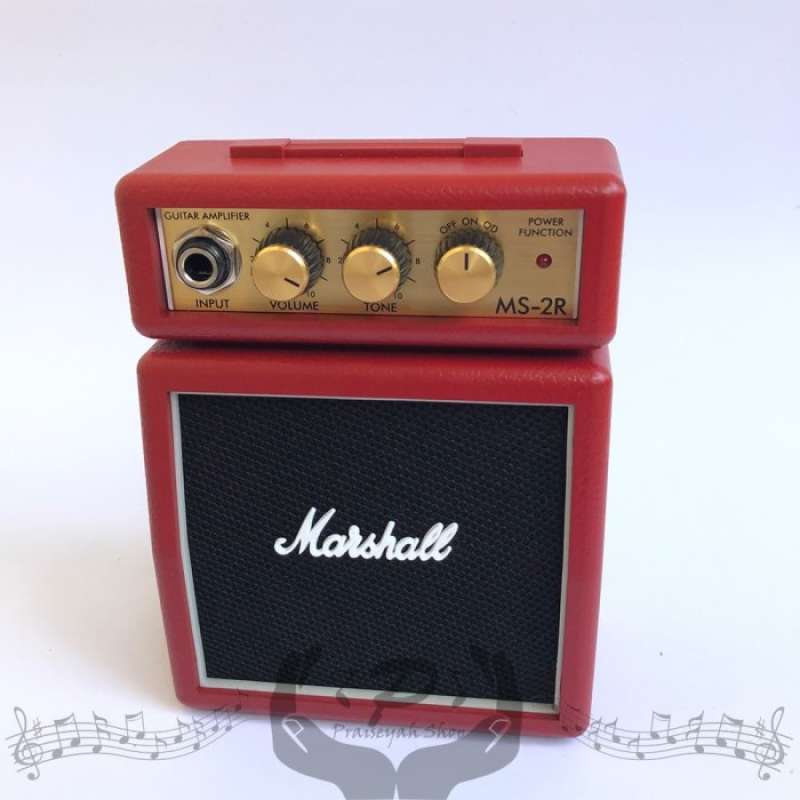 Promo Ampli Gitar Mini Red Marshall MS 2 Amply Guitar Distorsi MS2