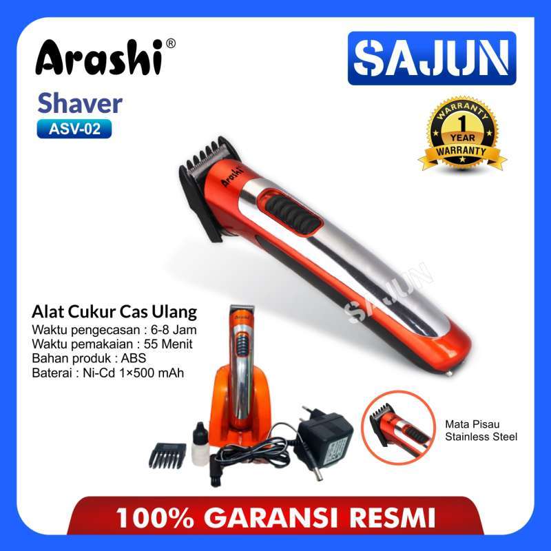Promo Arashi ASV02 Cukur Rambut Portable Hair Clipper Rechargeable ...