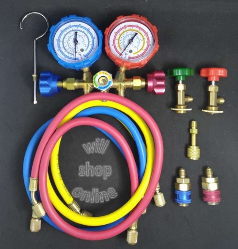Promo Paket Alat Isi Freon Ac Rumah R22 R32 R410 Mobil R134A Tanpa
