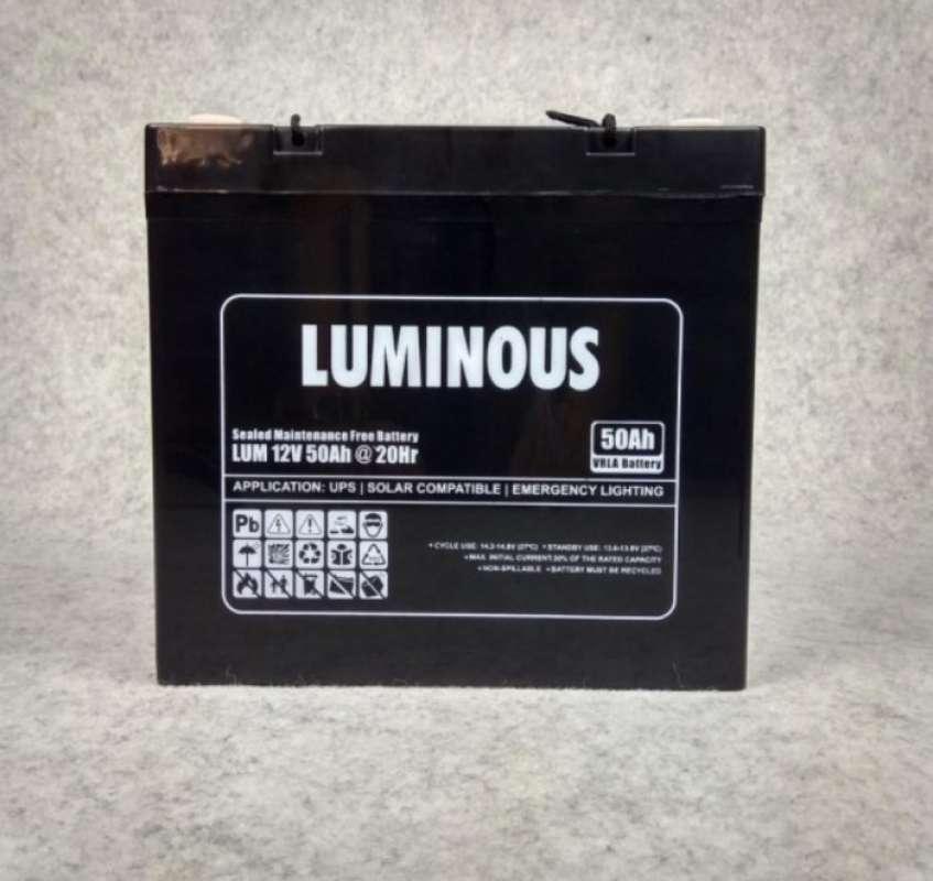 Promo Aki Battery Baterai ACCU 12V 50AH LUMINOUS VRLA Deep Cycle UPS