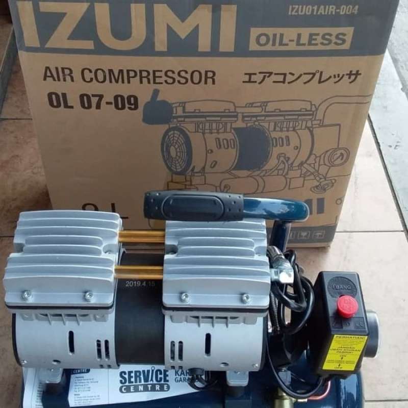 Jual IZUMI OL 0709 Kompresor Oilless 3/4 HP 9 L/ Air Compresor Listrik ...