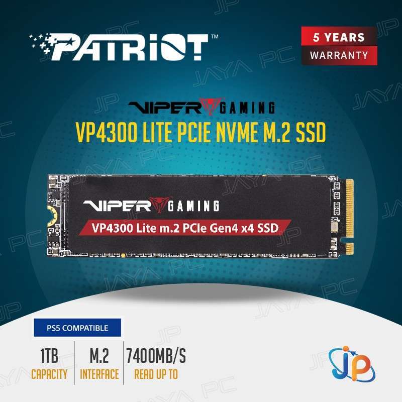Jual Patriot Viper SSD VP4300 Lite M.2 Pcie Nvme Gen4 1TB - SSD 1 TB di ...
