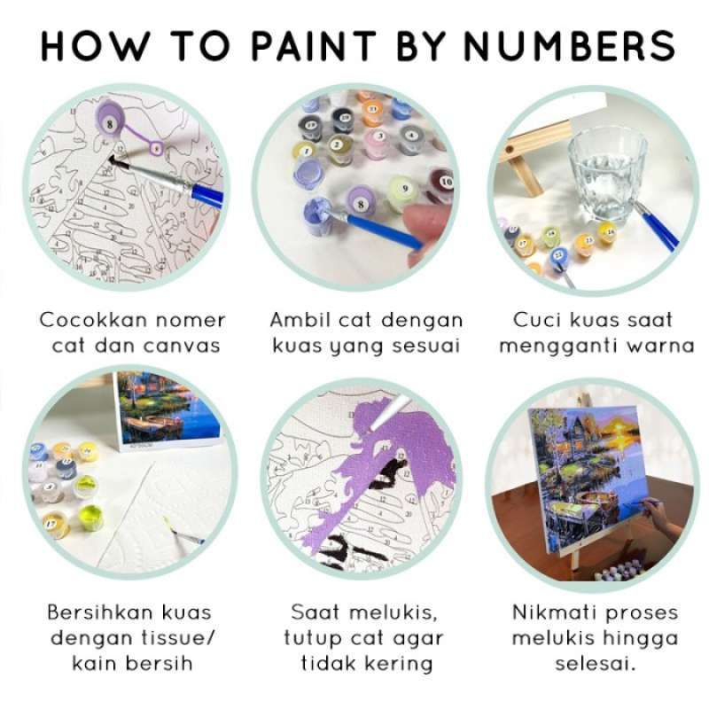 Promo Paint By Number Kit Digital Oil Painting Diy Lukisan 40 X 50 Seri ...