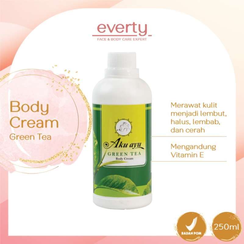 Jual Aku Ayu Body Cream Green Tea 250 Ml Lotion Tidak Lengket Tidak