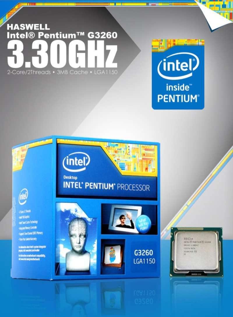 Promo Terbaik Processor Intel Pentium G3260 3m Cache, 3.30 Ghz Box Baru ...