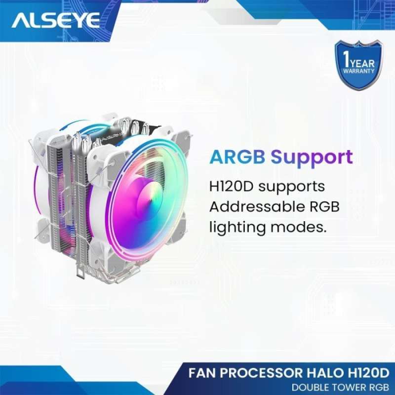 Jual Alseye Halo H120d Cpu Cooler Rgb Universal Platform / Fan ...