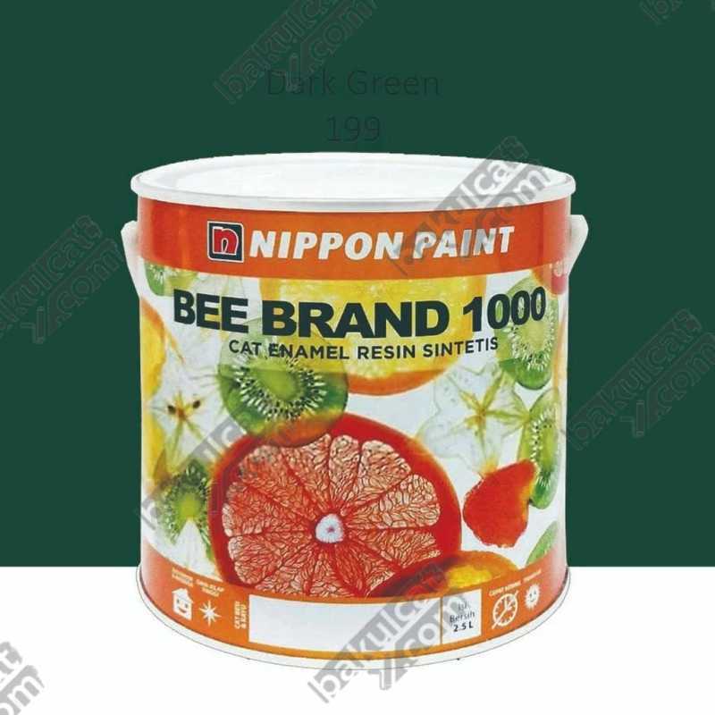 Jual Cat Kayu Besi Bee Brand 1000 Nippon Paint 0.9 Lt Dark Green 199