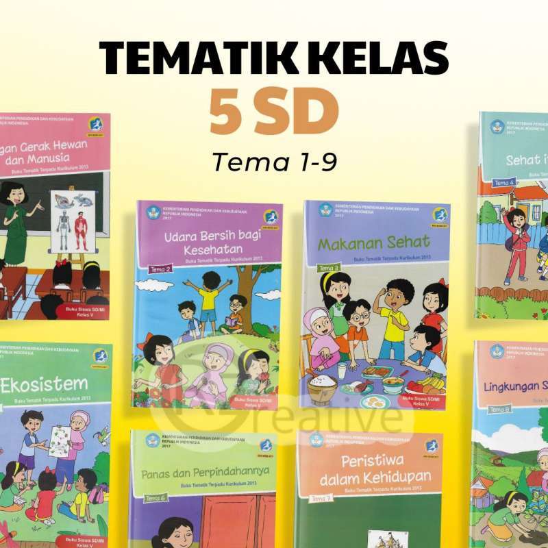 Jual Buku Tematik Kelas 5 Sd Tema 1 Sampai 9 Edisi Revisi Tahun 2017 ...