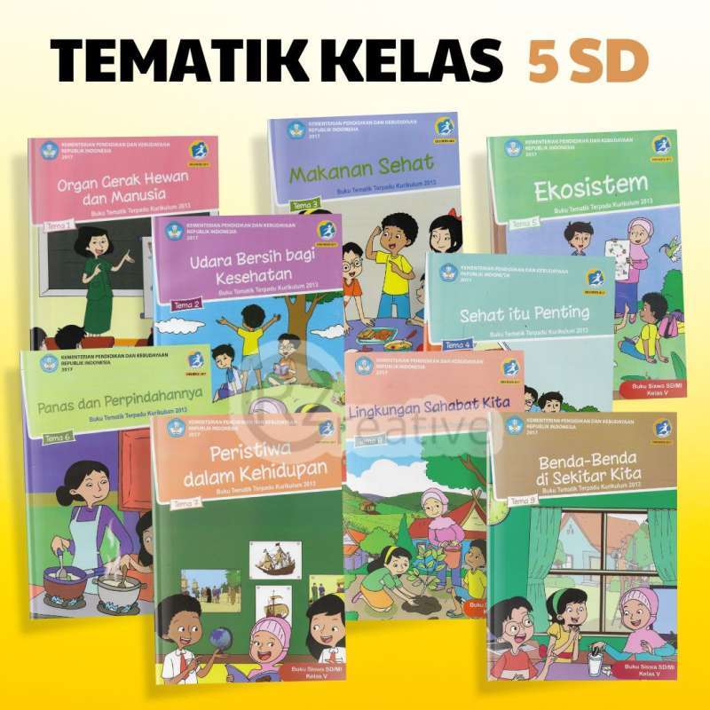 Jual Buku Tematik Kelas 5 Sd Tema 1 Sampai 9 Edisi Revisi Tahun 2017 ...