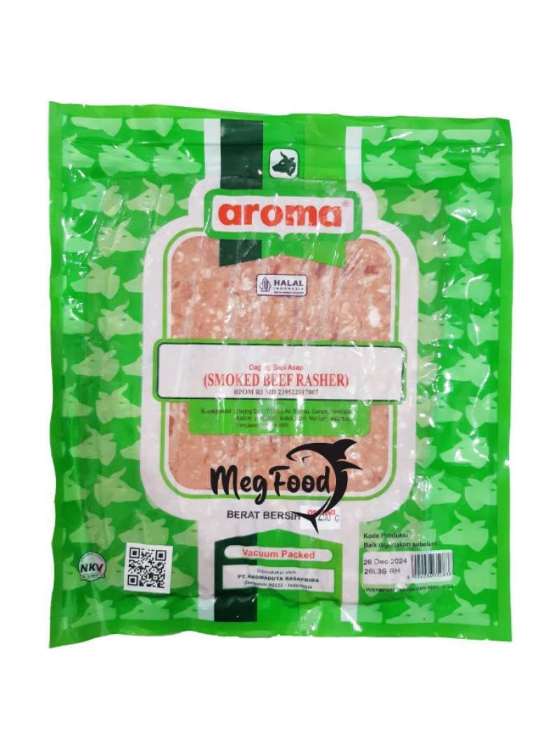 Jual Aroma Smoked Beef Rasher 250 Gram di Seller Meg Food - Karang Ayu ...