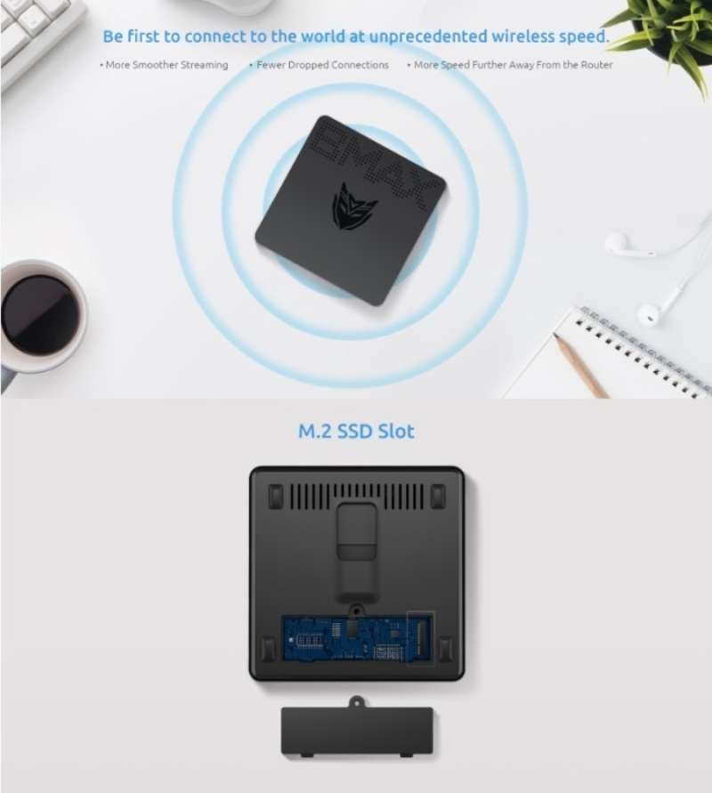 Mini PC BMAX B1 – Windows 11 Pro, 8 Go RAM, 128 Go SSD, Intel N4000, WiFi, Neuf