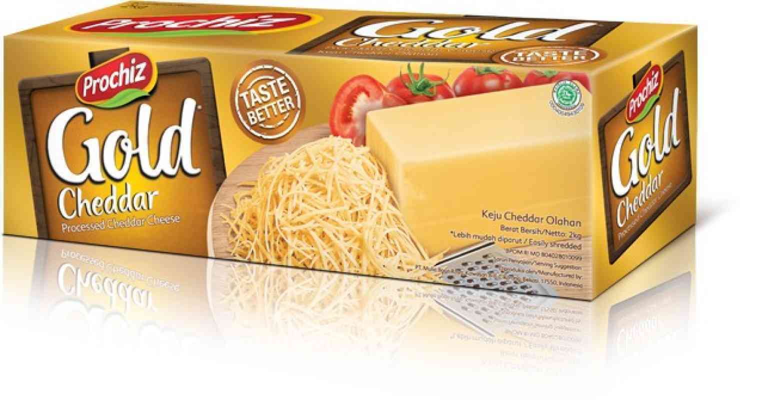 Jual Keju Prochiz Gold Cheddar Cheese Procheese 2 Kg - 1 Dus 8 Pcs Di ...