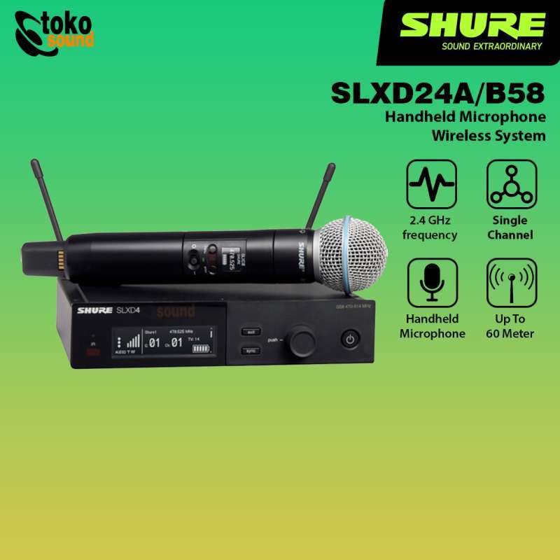 Jual Shure SLXD24/B58 Digital Wireless Handheld Microphone System