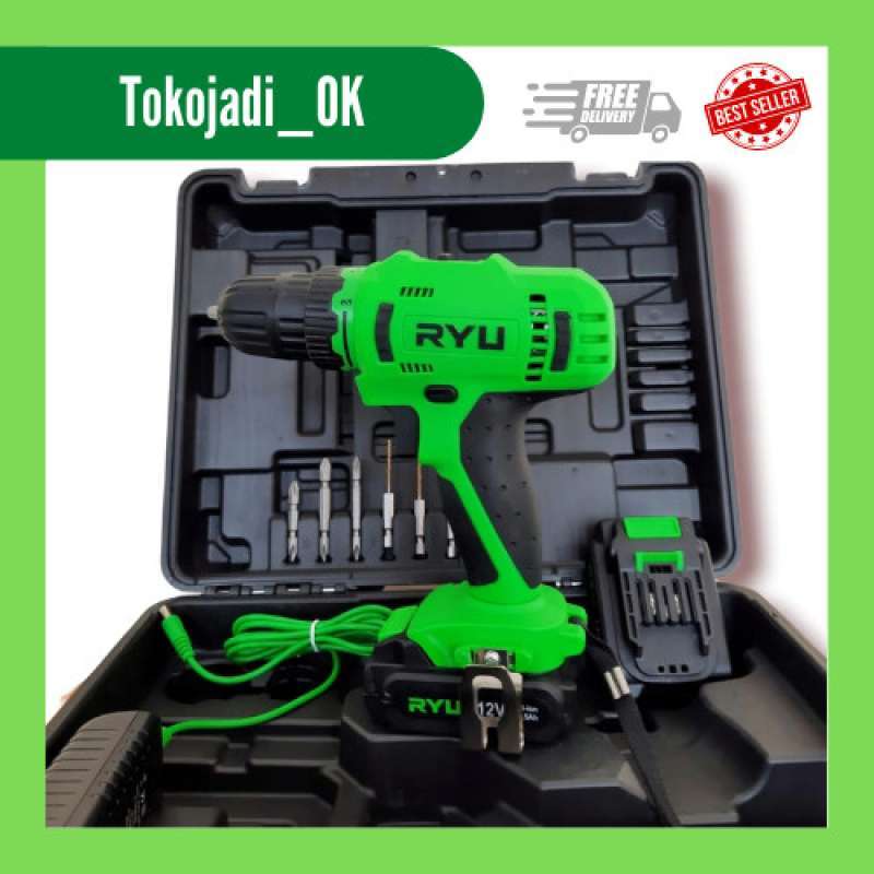 Promo Mesin bor tangan cordless RYU RCD12V / Mesin bor batterai RYU ...