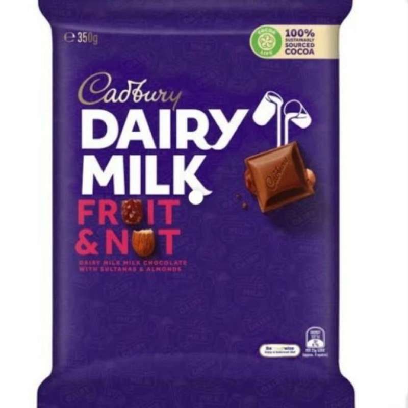 Jual cadbury dairy milk fruit & nut 350 gr di Seller Mahirah18 Kemiri